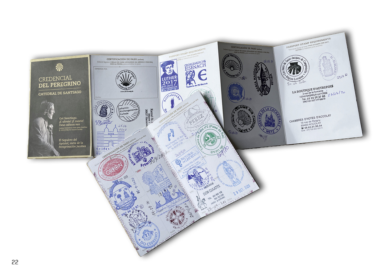 Pilgern in Bildern Comic Seite Pilgerpass