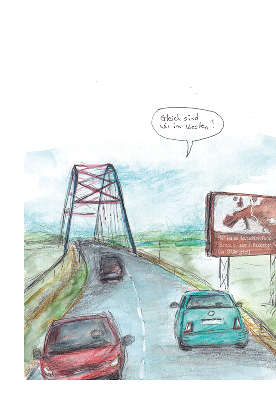 Dömitzer Brücke, Comic