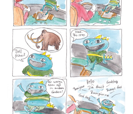 Wandercomic von Felice Meer über die Dömitzer Brücke, die Elbe und die Frage, was ‚Westen‘ heute bedeutet.