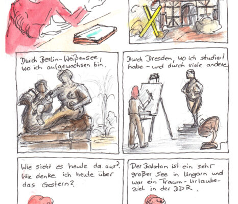 Antworten auf die Fragen von gestern. Danke an @strg.clr und @danieldiekmeier , die mir klar gemacht haben, dass nicht nur Menno mit dem "Balaton" nix anfangen kann. Fernwandern Balaton Comicgeschichte Berlin-Weißensee Wendland Kunstakademie Dresden